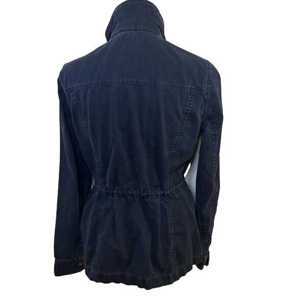 Hollister Women's Navy Utility Jacket Zipper/Snap with Cargo Pockets Size M - Picture 2 of 7